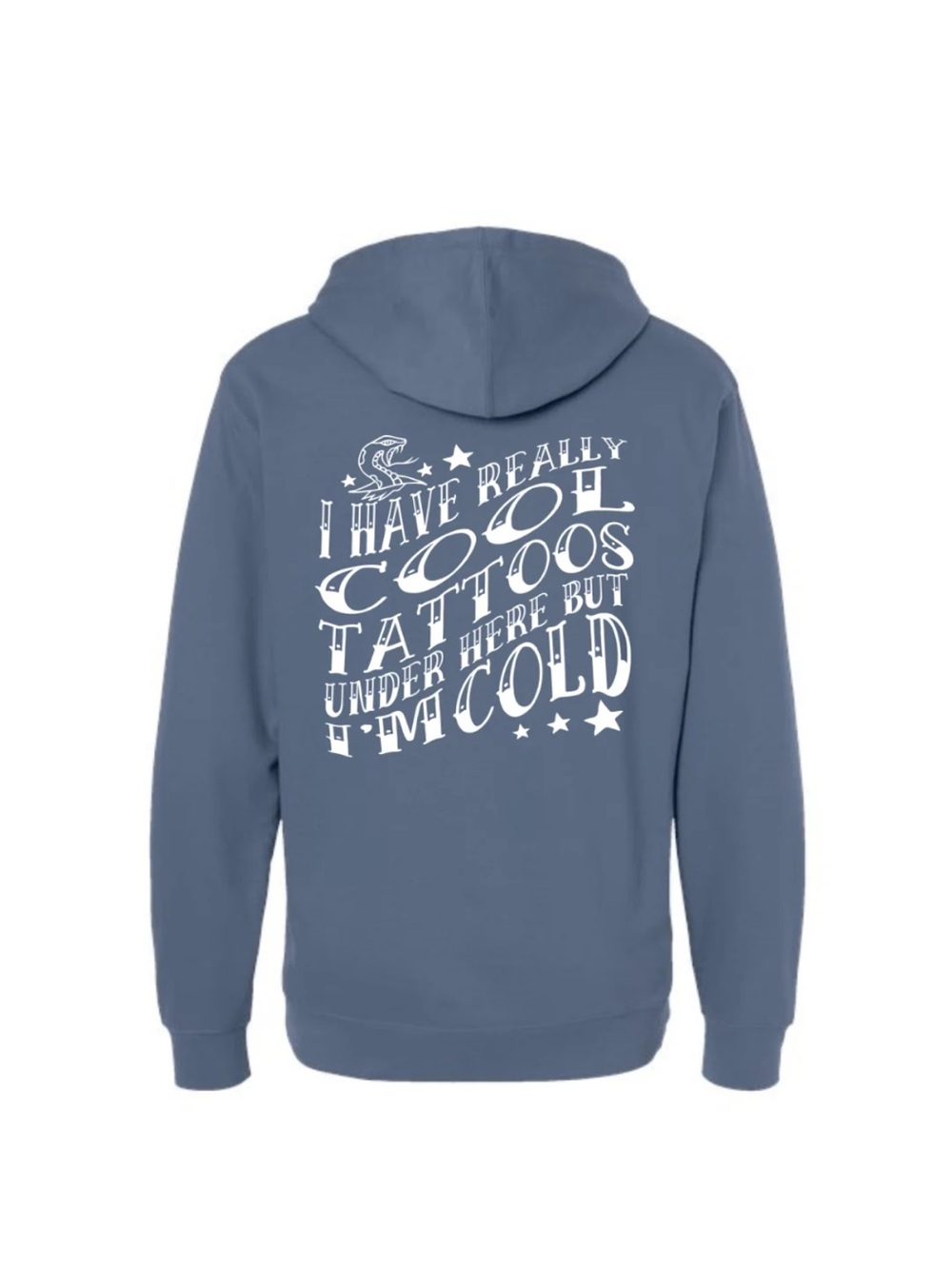 Ink Addict Men's Grey Graphic Hoodie - 'I Have Really Cool Tattoos' Full Zip 3X
